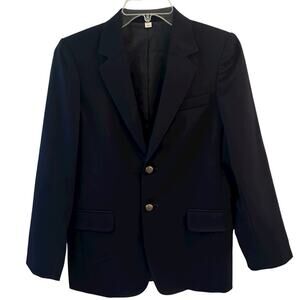 Talbots Kids Wool Blazer Navy Jacket Size 14